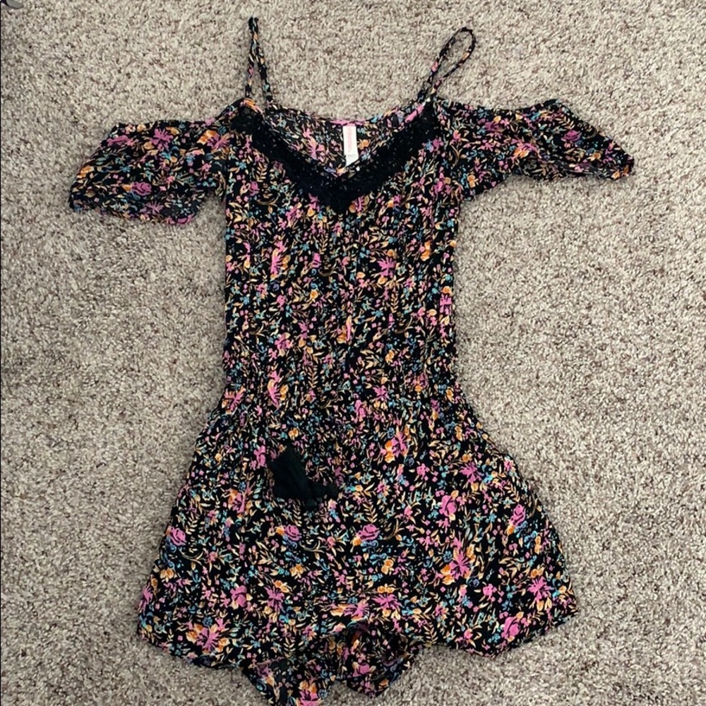 Colorful floral romper